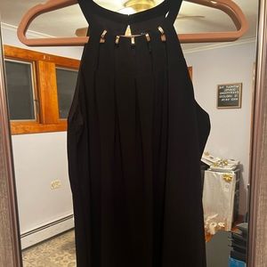 Black and gold dress tank blouse